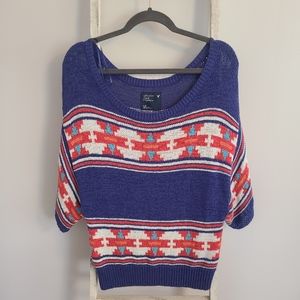 American Eagle Outfitters Large Boho aztec dolman sleeve sweater